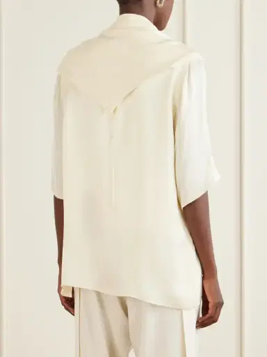Sharon Wauchob Anita Scarf-detailed Satin T-shirt | Thumbnail 3