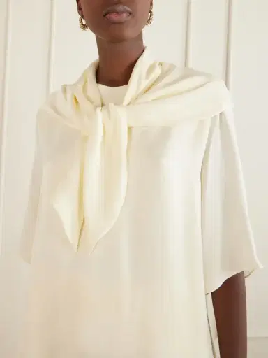 Sharon Wauchob Anita Scarf-detailed Satin T-shirt | Thumbnail 4