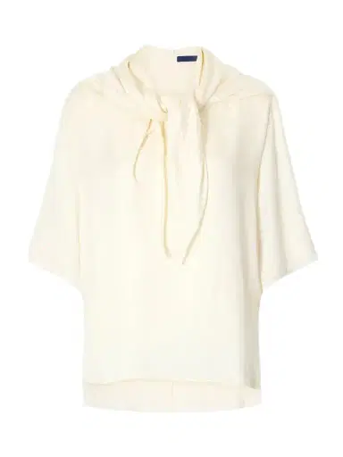 Sharon Wauchob Anita Scarf-detailed Satin T-shirt | Thumbnail 1