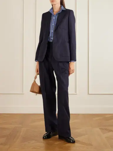 Polo Ralph Lauren Pinstriped Fresco-wool Straight-leg Pants | Thumbnail 2
