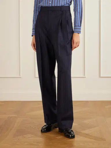 Polo Ralph Lauren Pinstriped Fresco-wool Straight-leg Pants | Thumbnail 3