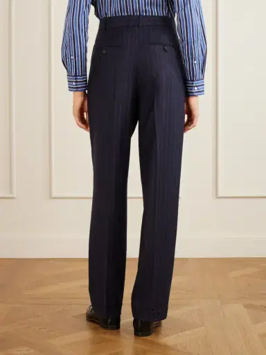 Polo Ralph Lauren Pinstriped Fresco-wool Straight-leg Pants | Thumbnail 4