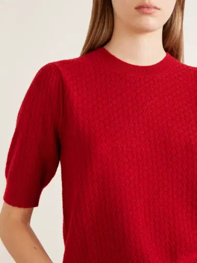 Frame The Gathered Honeycomb Cashmere Sweater | Thumbnail 4 Frame The Gathered Honeycomb Cashmere Sweater | Thumbnail 4