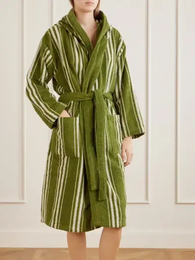 Autumn Sonata Charlotte Striped Cotton-terry Robe | Thumbnail 2 Autumn Sonata Charlotte Striped Cotton-terry Robe | Thumbnail 2