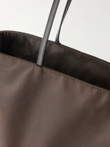 Valesque Spaghetti Leather-trimmed Satin Shoulder Bag | Thumbnail 5