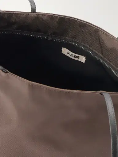 Valesque Spaghetti Leather-trimmed Satin Shoulder Bag | Thumbnail 6