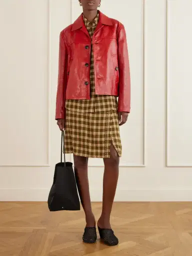 Wales Bonner Kamala Leather Biker Jacket | Thumbnail 2