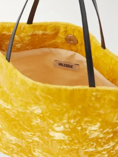 Valesque Thea Leather-trimmed Crushed-velvet Tote | Thumbnail 6 Valesque Thea Leather-trimmed Crushed-velvet Tote | Thumbnail 6