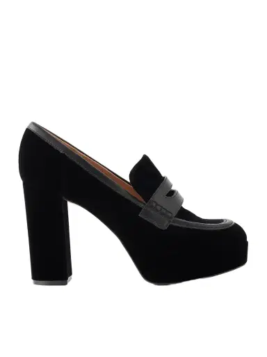 Gianvito Rossi Hadden 70 Leather-trimmed Velvet Pumps | Thumbnail 1