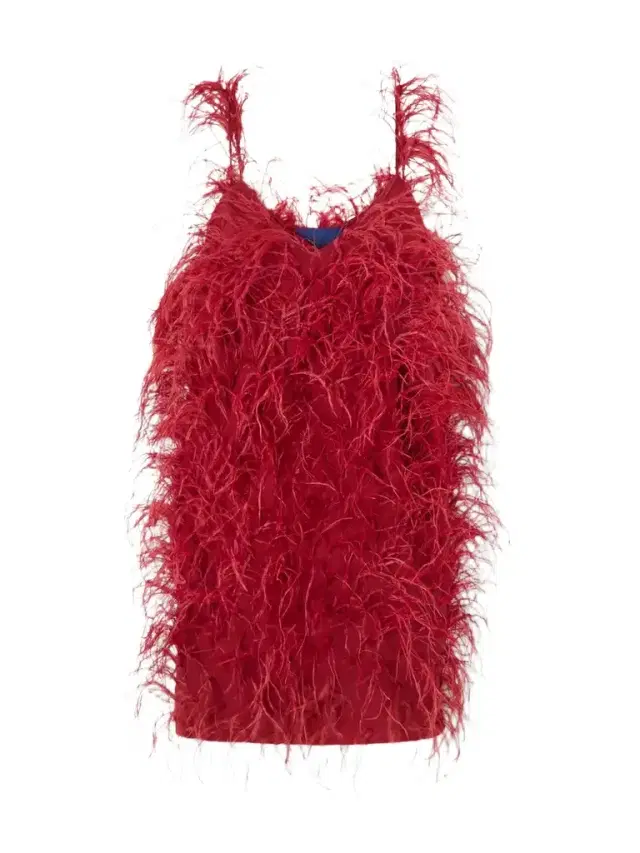 Sharon Wauchob Sara Feather-trimmed Silk-crepe Mini Dress