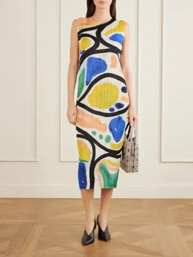 Pleats Please Roll Printed Plissé Midi Dress | Thumbnail 2