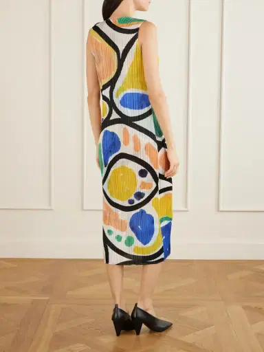 Pleats Please Roll Printed Plissé Midi Dress | Thumbnail 3