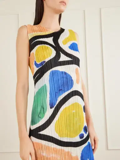 Pleats Please Roll Printed Plissé Midi Dress | Thumbnail 4