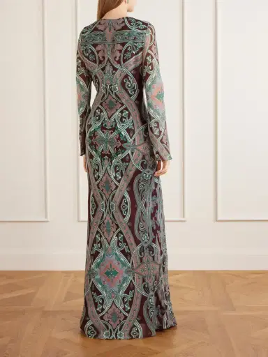 Veronica Beard Daciana Printed Silk-georgette Maxi-dress | Thumbnail 3