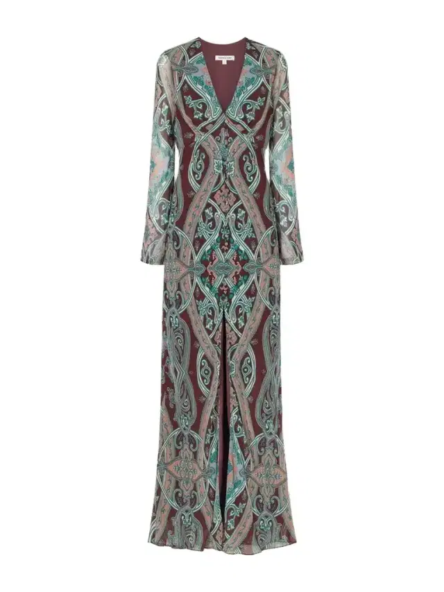Daciana Printed Silk-georgette Maxi-dress