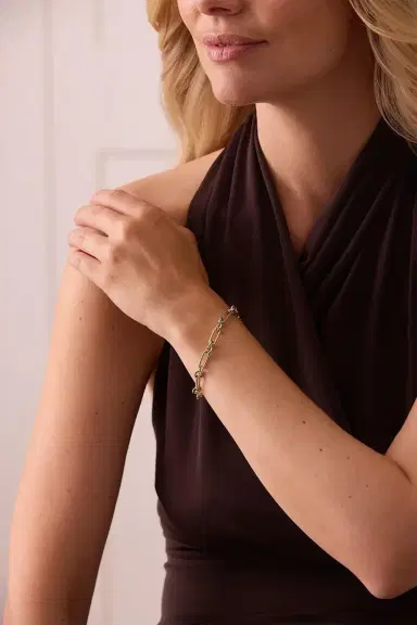 SARA WEINSTOCK Paperclip Charm Chain Bracelet | Thumbnail 2