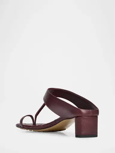 Bottega Veneta Women's Livia 40MM Leather Sandals - Deep Mahogany - Size 11 | Thumbnail 3 Bottega Veneta Women's Livia 40MM Leather Sandals - Deep Mahogany - Size 11 | Thumbnail 3