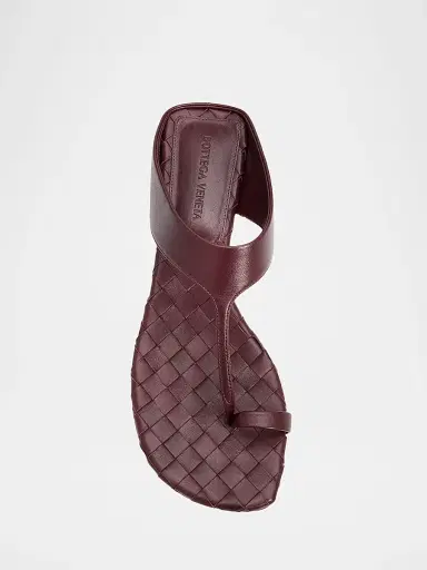 Bottega Veneta Women's Livia 40MM Leather Sandals - Deep Mahogany - Size 11 | Thumbnail 4 Bottega Veneta Women's Livia 40MM Leather Sandals - Deep Mahogany - Size 11 | Thumbnail 4