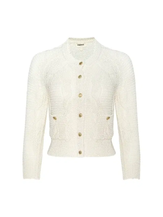 L'AGENCE Women's Darcy Cable Stitch Cardigan -