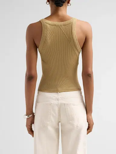 rag & bone Women's The Essential Rib Tank - Toffee - Size XL | Thumbnail 3