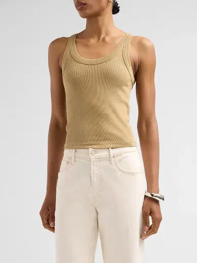 rag & bone Women's The Essential Rib Tank - Toffee - Size XL | Thumbnail 4