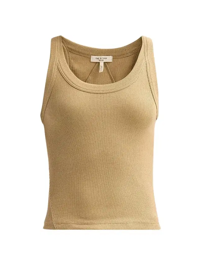 rag & bone Women's The Essential Rib Tank - Toffee