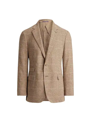 Ralph Lauren Purple Label Men's Kent Plaid Wool Sport Coat - Brown | Thumbnail 1 Ralph Lauren Purple Label Men's Kent Plaid Wool Sport Coat - Brown | Thumbnail 1