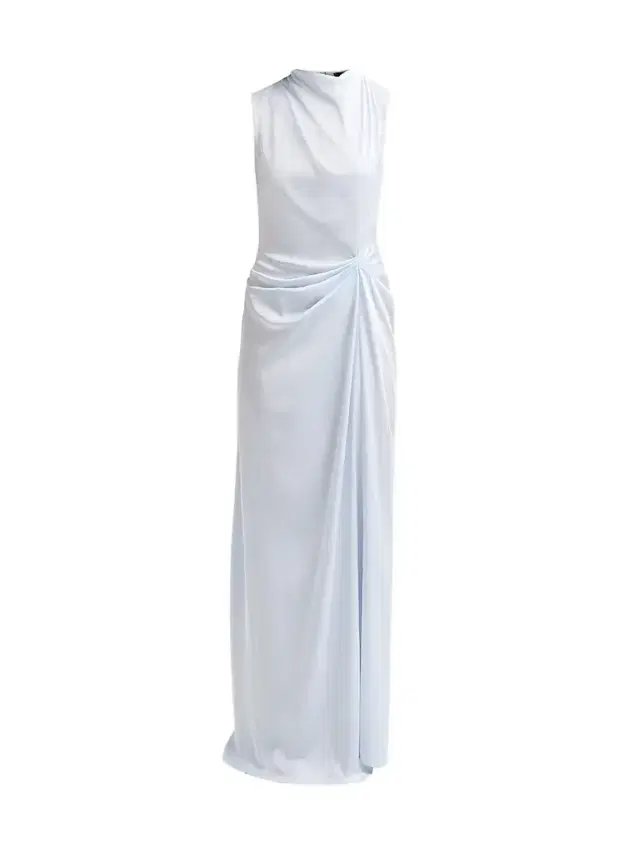 LAPOINTE Women's Sleeveless Draped Lightweight Satin Gown - Cloud
