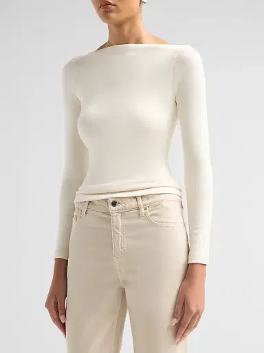 Ralph Lauren Collection Women's Marybeth Cashmere Boatneck Sweater - Lux Cream | Thumbnail 4