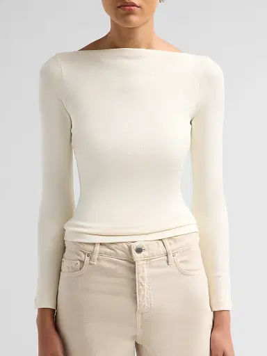 Ralph Lauren Collection Women's Marybeth Cashmere Boatneck Sweater - Lux Cream | Thumbnail 5