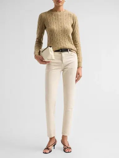 Ralph Lauren Collection Women's Lofty Cable-Knit Cashmere Sweater - Honey | Thumbnail 2