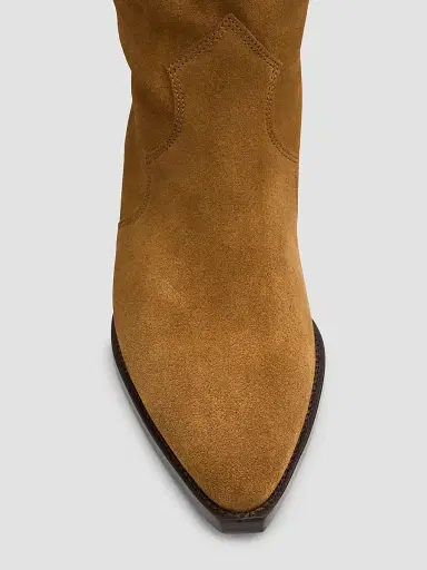 Isabel Marant Women's Denvee 40MM Suede Tall Western Boots - Cognac | Thumbnail 5
