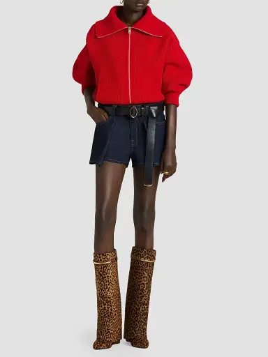 Givenchy Women's Pinch Shorts in Raw Denim | Thumbnail 2