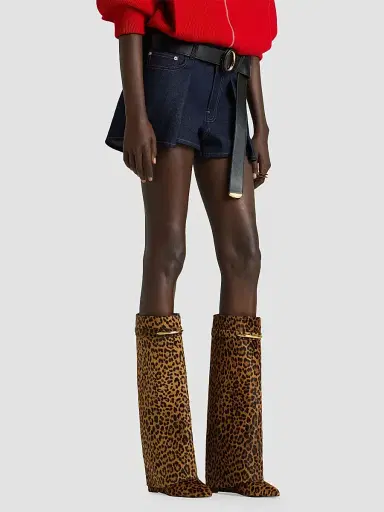 Givenchy Women's Pinch Shorts in Raw Denim | Thumbnail 7
