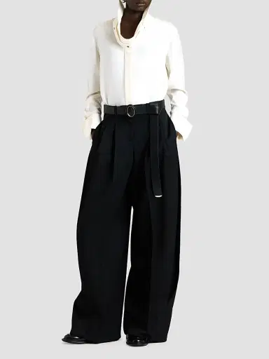 Givenchy Women's Shirt in Silk with Deconstructed Collar | Thumbnail 2
