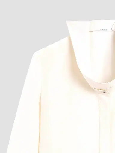 Givenchy Women's Shirt in Silk with Deconstructed Collar | Thumbnail 4