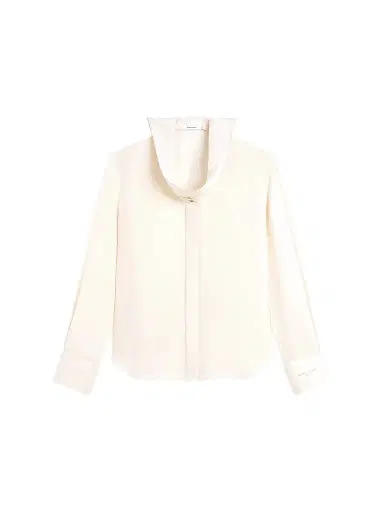 Givenchy Women's Shirt in Silk with Deconstructed Collar | Thumbnail 1