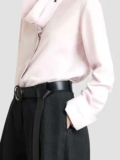 Givenchy Women's Shirt in Silk with Deconstructed Collar | Thumbnail 7