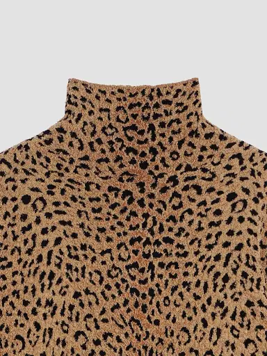 Givenchy Women's Top in Leopard Jacquard - Beige Brown - Size XS | Thumbnail 2