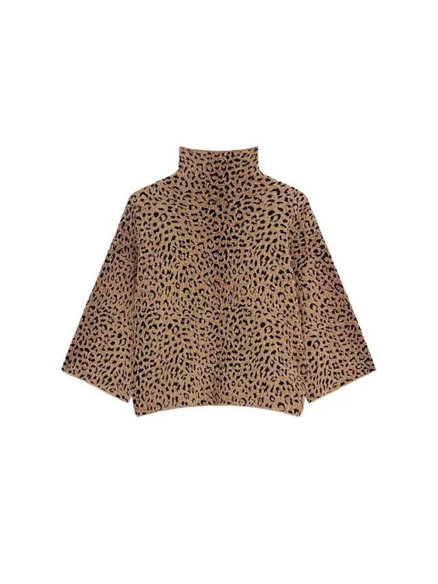 Givenchy Women's Top in Leopard Jacquard - Beige Brown - Size XS