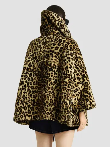 Givenchy Women's Short Coat in Leopard Faux Fur - Beige Camel | Thumbnail 7 Givenchy Women's Short Coat in Leopard Faux Fur - Beige Camel | Thumbnail 7