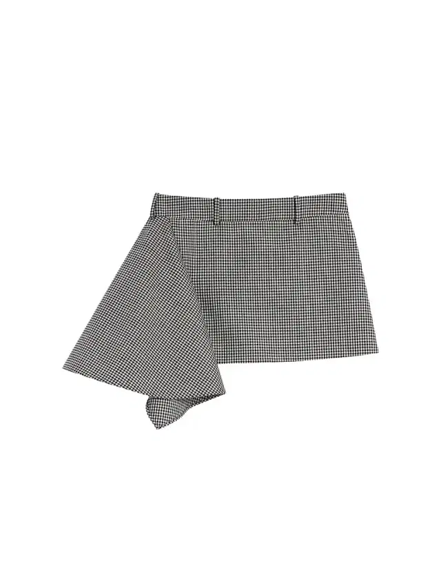 Givenchy Women's Slashed Mini Skirt in Houndstooth Wool and Mohair - Black White