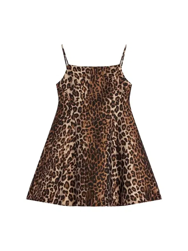 Givenchy Women's Sliced Mini Dress in Leopard Jacquard - Brown - Size 8
