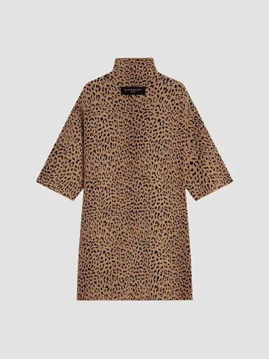 Givenchy Women's Mini Dress in Leopard Jacquard - Brown - Size XS | Thumbnail 3