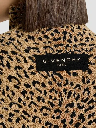 Givenchy Women's Mini Dress in Leopard Jacquard - Brown - Size XS | Thumbnail 6