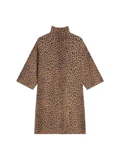 Givenchy Women's Mini Dress in Leopard Jacquard - Brown - Size XS | Thumbnail 1
