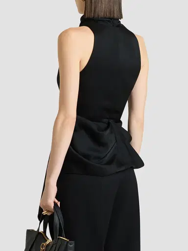 Givenchy Women's Draped Top in Crepe Satin | Thumbnail 8 Givenchy Women's Draped Top in Crepe Satin | Thumbnail 8