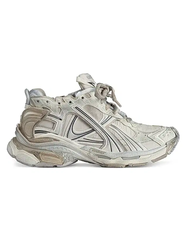 Balenciaga Men's Runner Sneakers - Beige Grey
