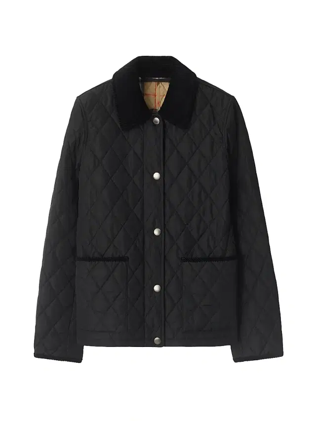 Burberry Women's Dorset Diamond Quilted Jacket - Black Sand Ip Check