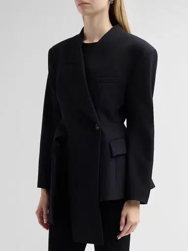 A.W.A.K.E. MODE Women's Asymmetric Volume-Contrast Jacket | Thumbnail 4 A.W.A.K.E. MODE Women's Asymmetric Volume-Contrast Jacket | Thumbnail 4